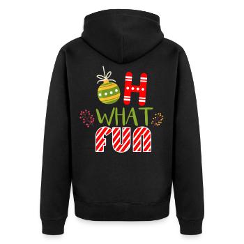 Santa Claus snow Santa Claus vacances de Noël - Veste à capuche bio Premium Unisexe - noir - Dos - Nico (187cm)