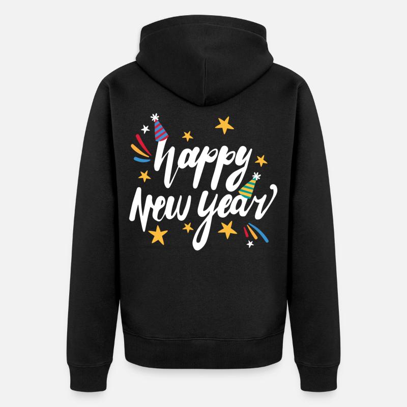 bonne année - Veste à capuche bio Premium Unisexe - noir