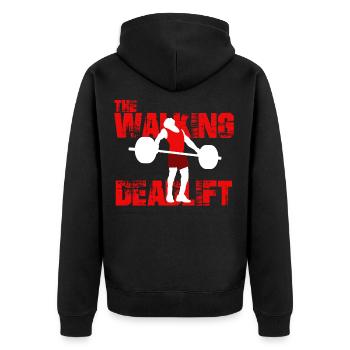 Fitness Weightlifting Training Muscle Building Muscles - Unisex Premium Organic Zip Hoodie - black - Back - Nico (187cm)