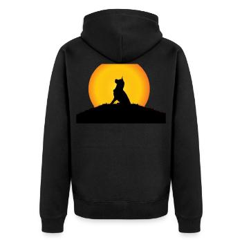 Un chien au soleil - Veste à capuche bio Premium Unisexe - noir - Dos - Nico (187cm)