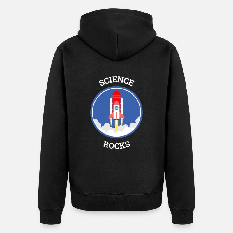 Science Rocks Informatiker Nerd - Unisex Premium Bio Zip Hoodie - Schwarz