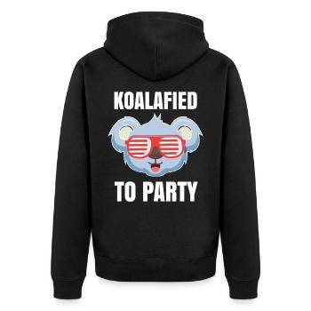 Koala Bear Party Funny Funny Celebrate Gift - Veste à capuche bio Premium Unisexe - noir - Dos - Nico (187cm)