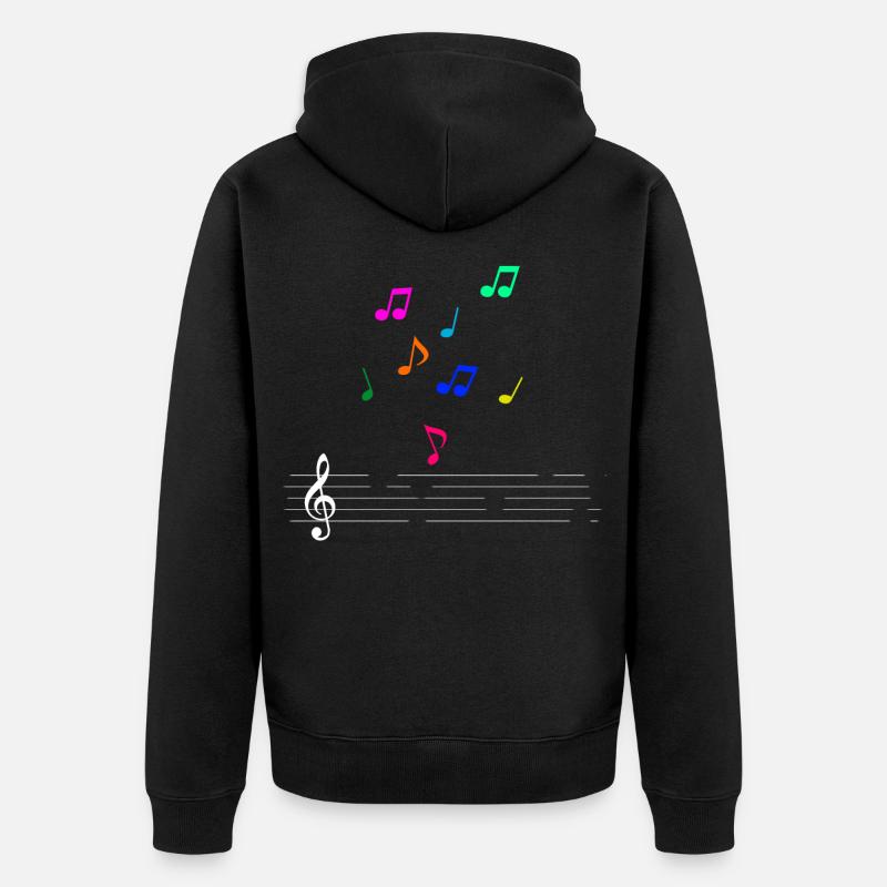musique - Veste à capuche bio Premium Unisexe - noir