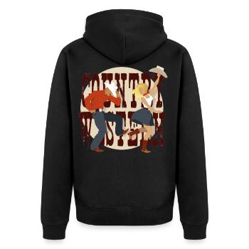 Pays Western - Veste à capuche bio Premium Unisexe - noir - Dos - Nico (187cm)