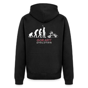 GOKART Evolution - Veste à capuche bio Premium Unisexe - noir - Dos - Nico (187cm)