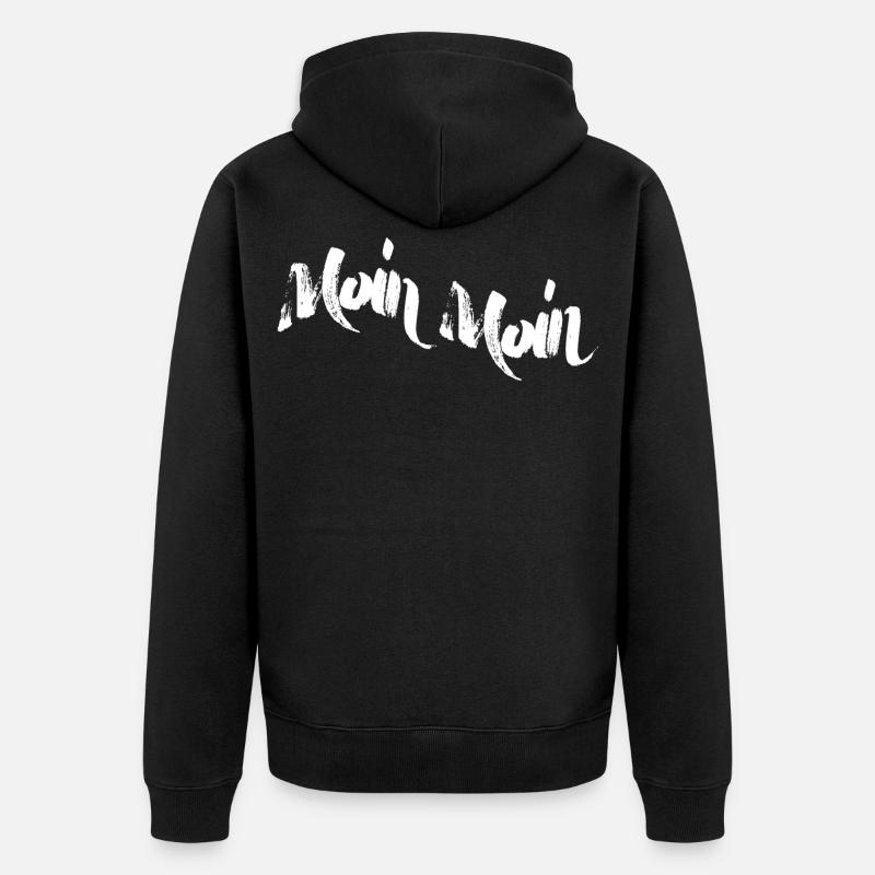 Moin Moin - Unisex Premium Bio Zip Hoodie - Schwarz