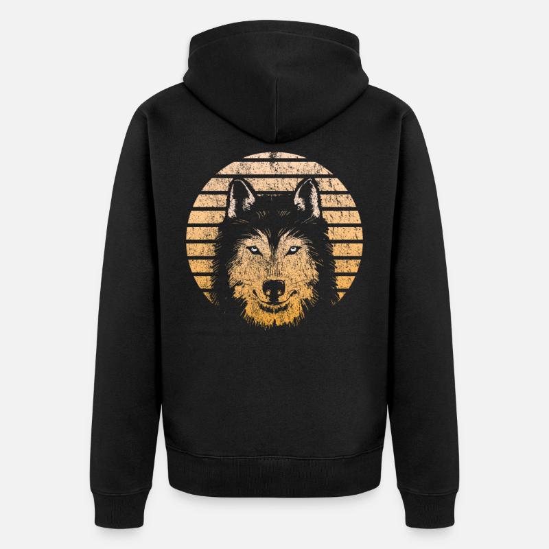 Wolf - Veste à capuche bio Premium Unisexe - noir