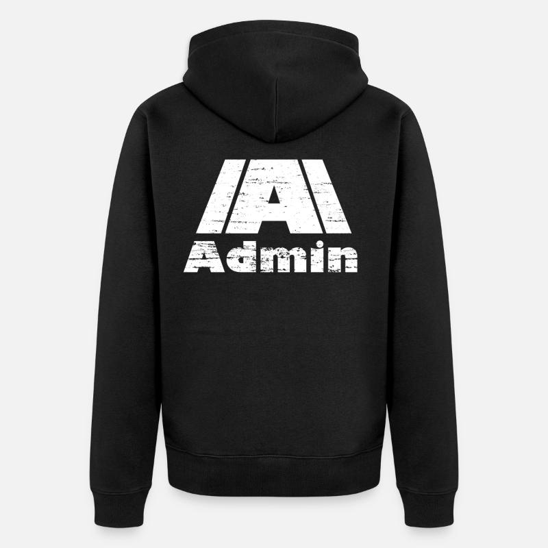 Admin - Veste à capuche bio Premium Unisexe - noir