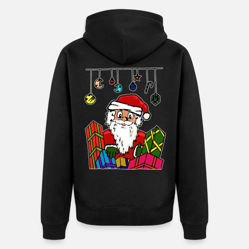 Chemise cadeau Père Noël Nicolas - Veste à capuche bio Premium Unisexe - noir