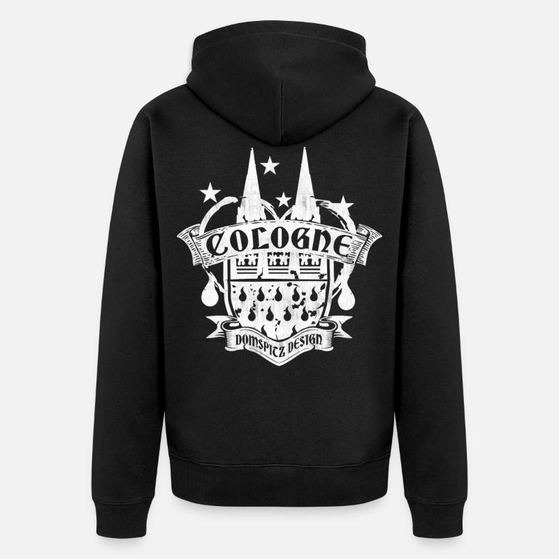 Domspitz Design - Unisex Premium Bio Zip Hoodie - Schwarz