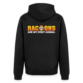 Raton laveur animal raton laveur - Veste à capuche bio Premium Unisexe - noir - Dos - Nico (187cm)