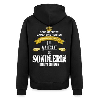 Magne Sondlerin - Sondeln - Sondeurs - Or - Veste à capuche bio Premium Unisexe - noir - Dos - Nico (187cm)