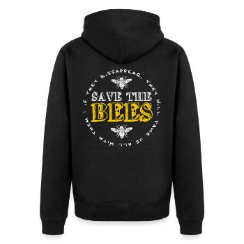 Sauvez les abeilles | Abeille apiculteur miel nature cadeau - Veste à capuche bio Premium Unisexe - noir - Dos - Nico (187cm)