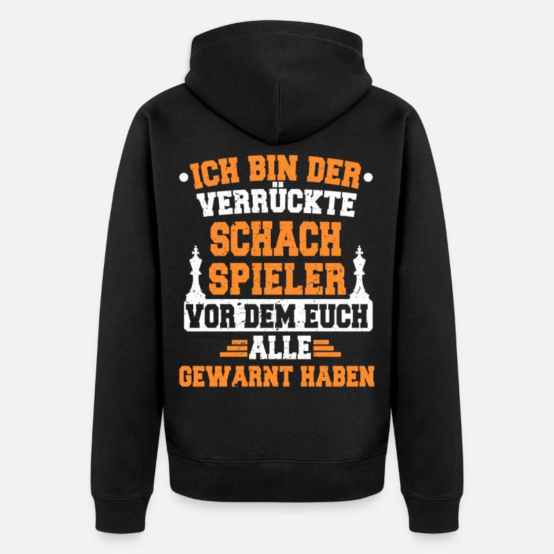 échecs - Veste à capuche bio Premium Unisexe - noir