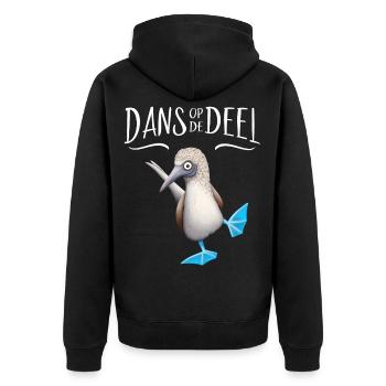 Cadeau De Deel du Nord de l'Allemagne de Booby Dan aux pieds bleus - Veste à capuche bio Premium Unisexe - noir - Dos - Nico (187cm)