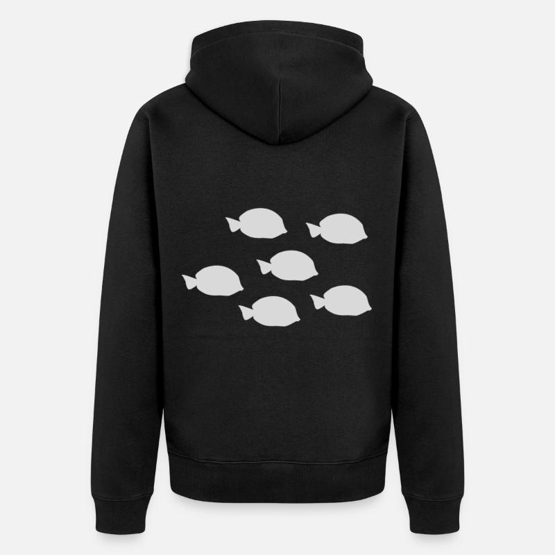 Fisch - Unisex Premium Bio Zip Hoodie - Schwarz