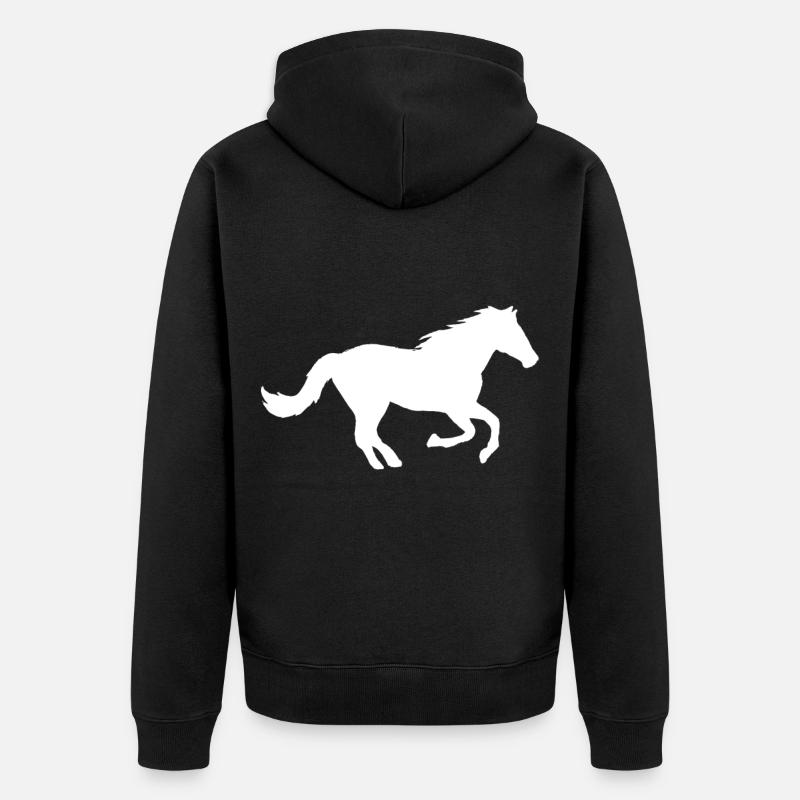 cheval - Veste à capuche bio Premium Unisexe - noir
