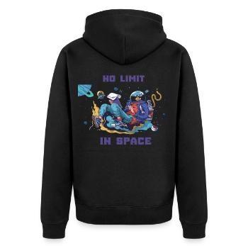 Astronaute espace vol spatial espace fusée cadeau - Veste à capuche bio Premium Unisexe - noir - Dos - Nico (187cm)