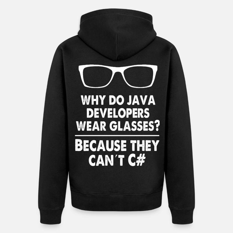 Developer Java - Unisex Premium Organic Zip Hoodie - black