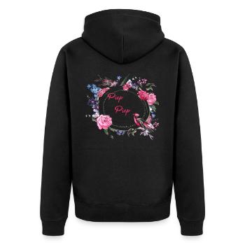 Vögel Kücken Piep Piep Geschenkidee - Unisex Premium Bio Zip Hoodie - Schwarz - Hinten - Nico (187cm)