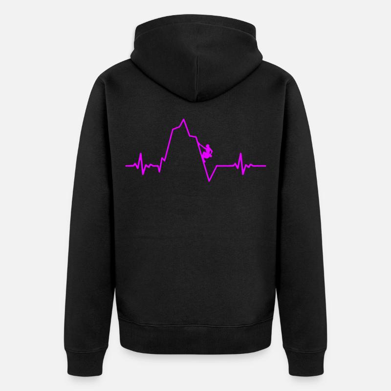 montée - Veste à capuche bio Premium Unisexe - noir