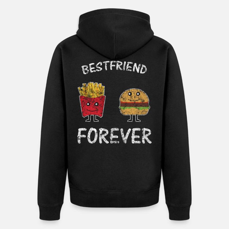 Meilleur repas des amis - Veste à capuche bio Premium Unisexe - noir