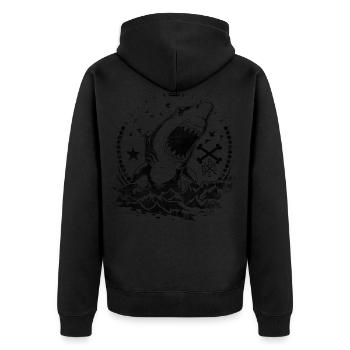 The King of the Sharks - Veste à capuche bio Premium Unisexe - noir - Dos - Nico (187cm)