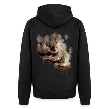 Chemise cadeau australie Koala Bear - Veste à capuche bio Premium Unisexe - noir - Dos - Nico (187cm)