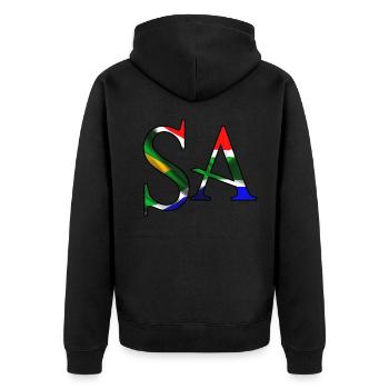 Afrique du Sud SA Afrique patriotisme fierté des Africains - Veste à capuche bio Premium Unisexe - noir - Dos - Nico (187cm)
