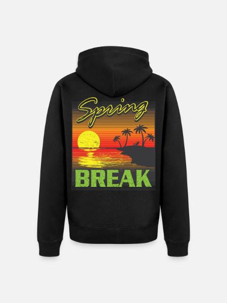 Spring Break - Unisex Premium Organic Zip Hoodie - black
