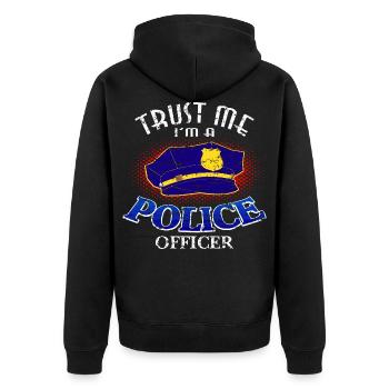 police - Veste à capuche bio Premium Unisexe - noir - Dos - Nico (187cm)