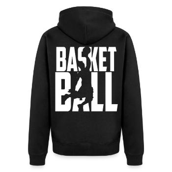 basket-ball - Veste à capuche bio Premium Unisexe - noir - Dos - Nico (187cm)
