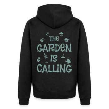 Chemise de cadeau nature travail de jardin - Veste à capuche bio Premium Unisexe - noir - Dos - Nico (187cm)