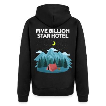 Camping Camping Nature Starry Sky Camper Cadeau - Veste à capuche bio Premium Unisexe - noir - Dos - Nico (187cm)