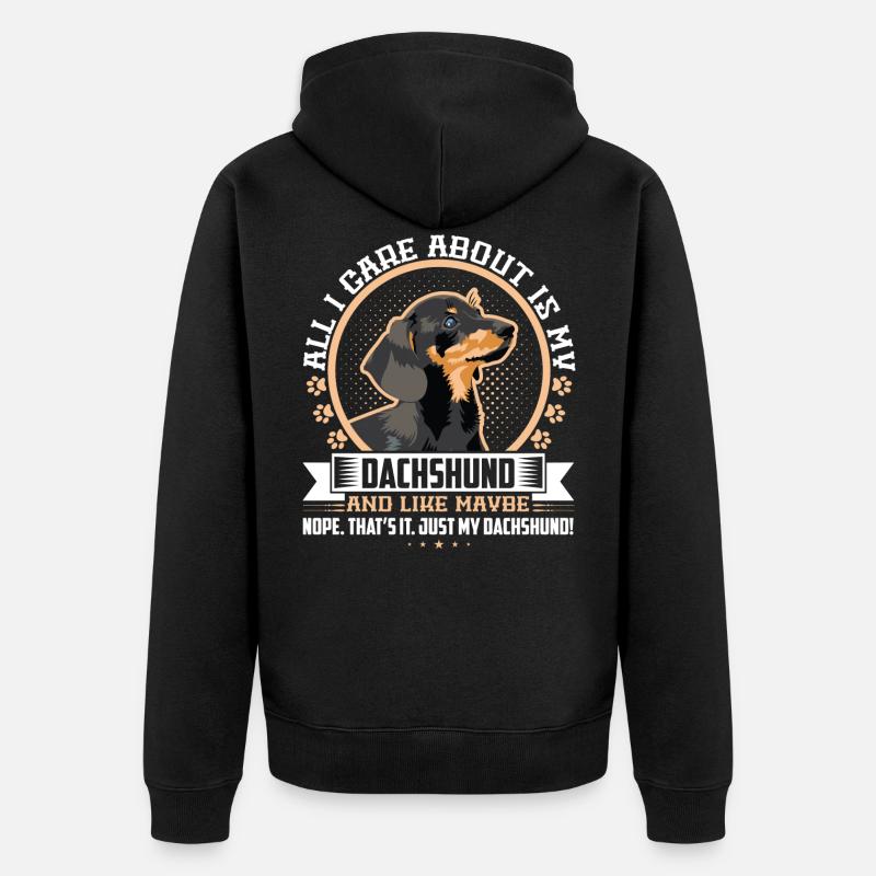 Teckel Teckel Teckel Teckel Cadeau - Veste à capuche bio Premium Unisexe - noir