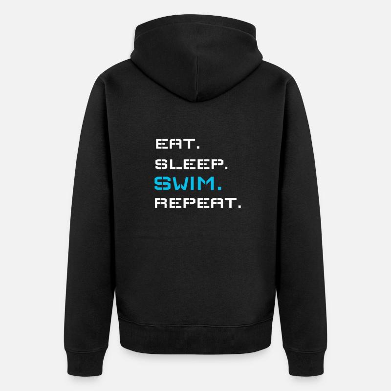 natation - Veste à capuche bio Premium Unisexe - noir