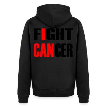 Combattre le cancer 1- lutter contre le cancer - Veste à capuche bio Premium Unisexe - noir - Dos - Nico (187cm)