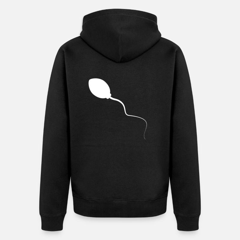 sperme - Veste à capuche bio Premium Unisexe - noir