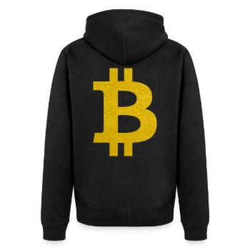 Bitcoin - Veste à capuche bio Premium Unisexe - noir - Dos - Nico (187cm)