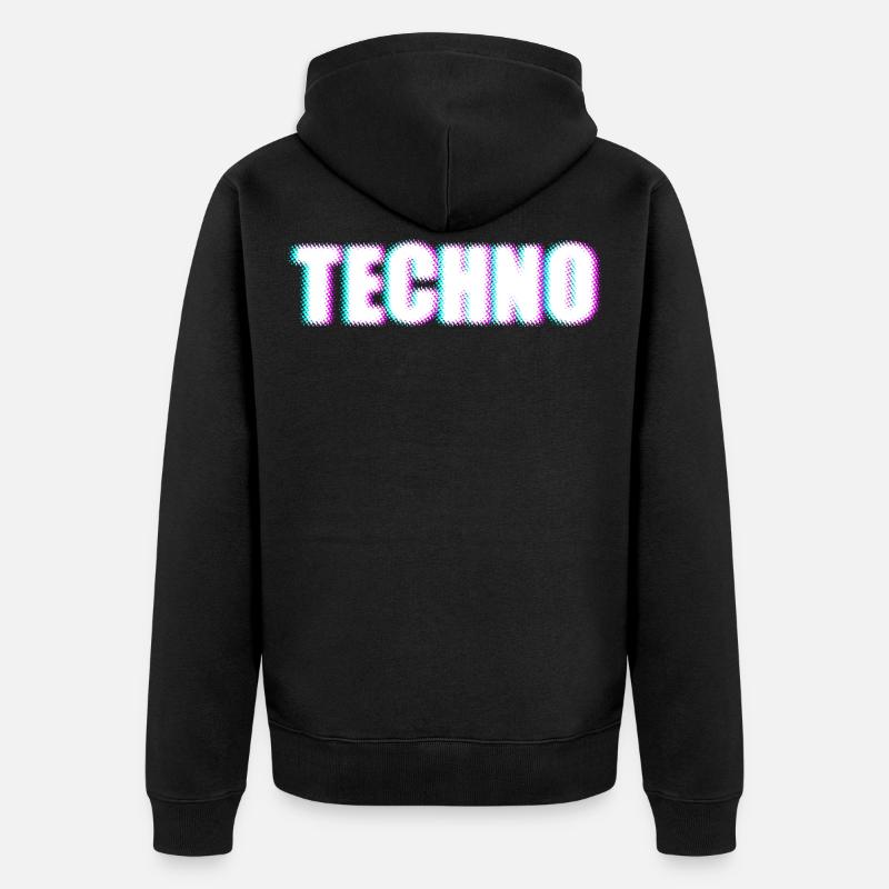 TECHNO - Veste à capuche bio Premium Unisexe - noir