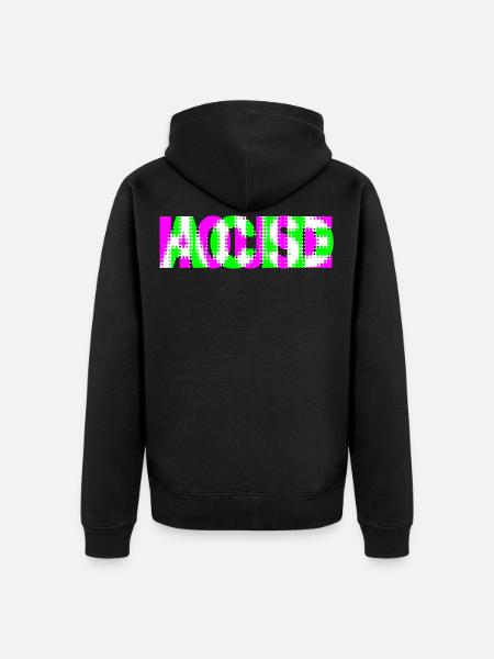 acid house - Unisex Premium Organic Zip Hoodie - black