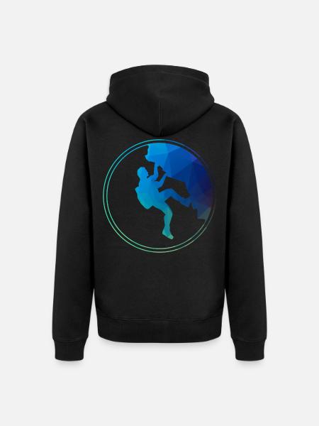 Climbing Climbers - Unisex Premium Organic Zip Hoodie - black