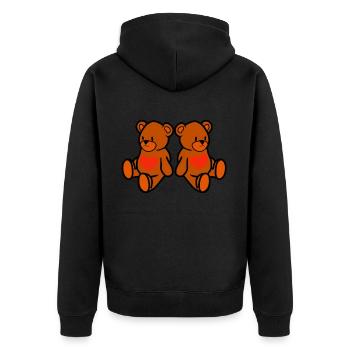 ours en peluche - Veste à capuche bio Premium Unisexe - noir - Dos - Nico (187cm)