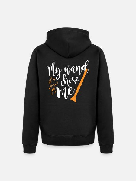 Klarinette - Unisex Premium Bio Zip Hoodie - Schwarz