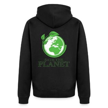 Conservation Planet Rescue Environment Gift - Veste à capuche bio Premium Unisexe - noir - Dos - Nico (187cm)
