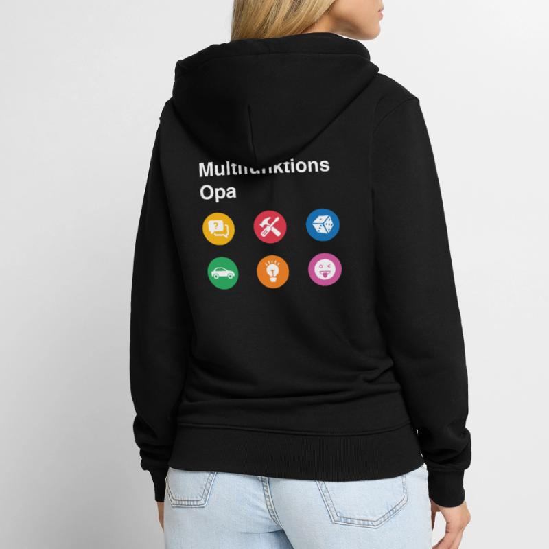Multifunktions Opa Geschenk bester Opa Unisex Premium Bio Zip Hoodie