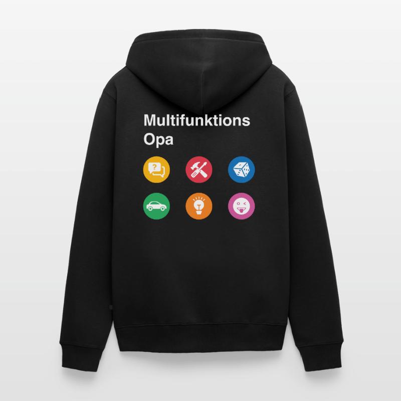 Multifunktions Opa Geschenk bester Opa Unisex Premium Bio Zip Hoodie