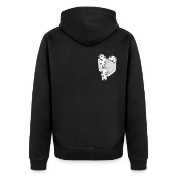 Vache en sac cadeau de femme fermier fermier fermier - Veste à capuche bio Premium Unisexe - noir - Dos - Nico (187cm)