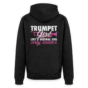 trompette - Veste à capuche bio Premium Unisexe - noir - Dos - Nico (187cm)