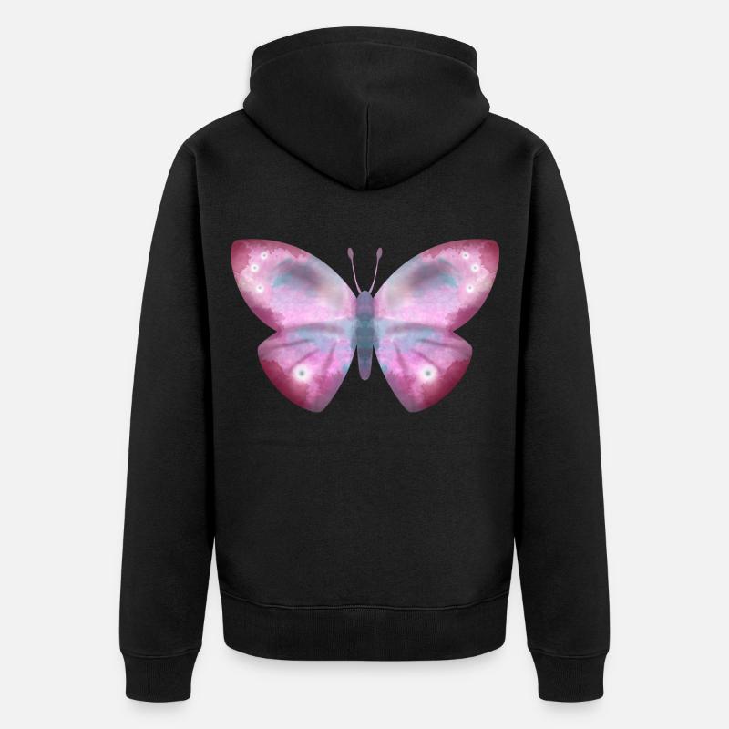 papillon - Veste à capuche bio Premium Unisexe - noir